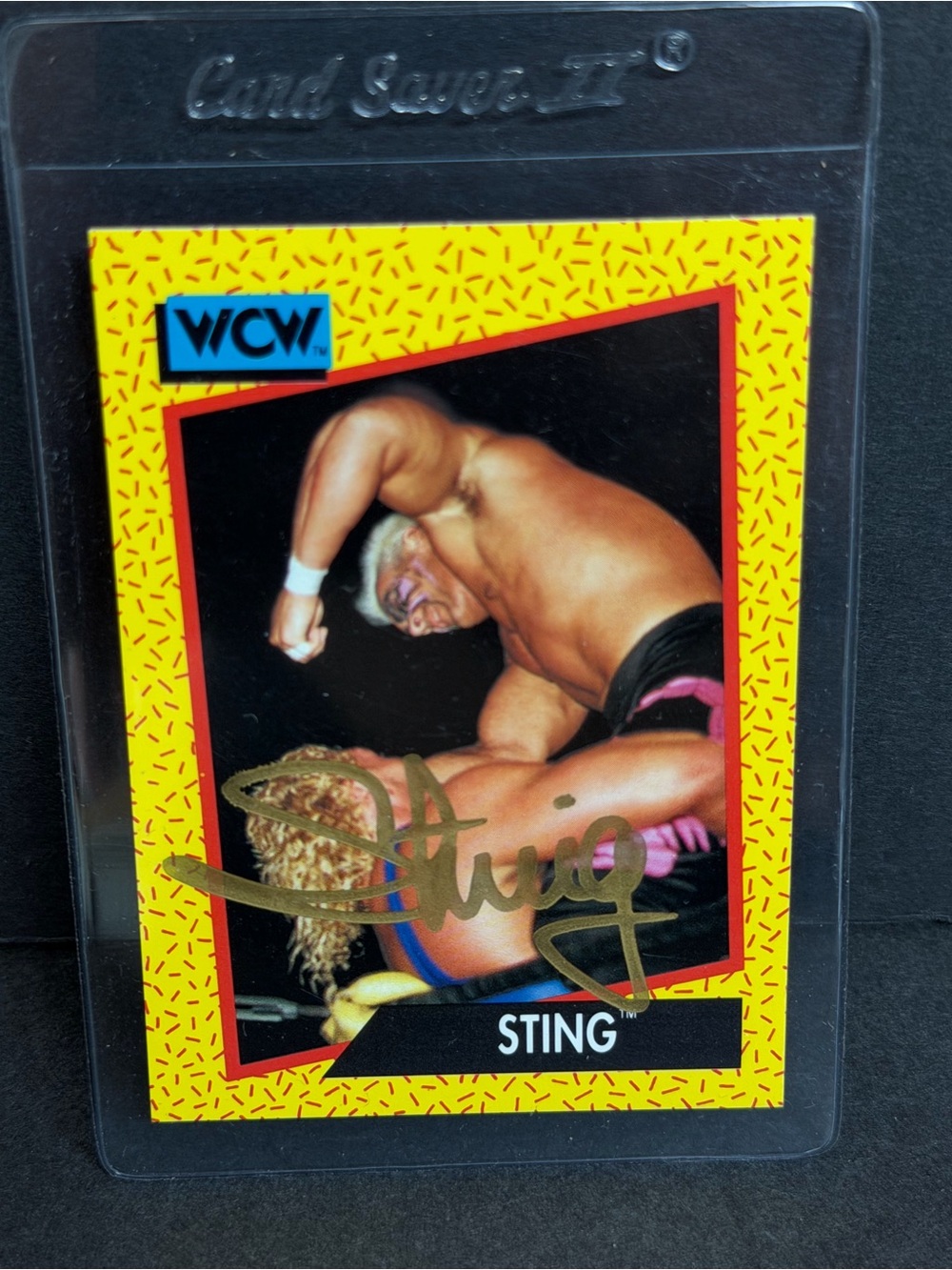 STING Signed Autograph 1991 Impel WCW Wrestling  Card #5 AUTHENTIC